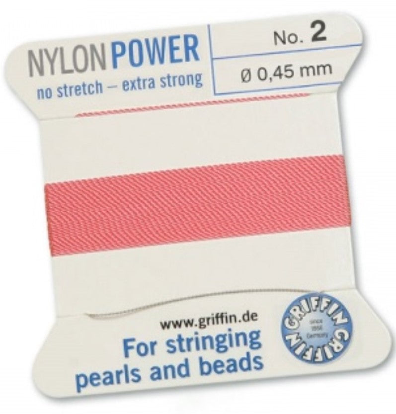 Nylon Bead Cord Dark Pink #2 - Default Title