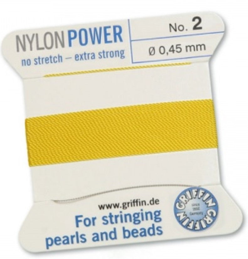 Nylon Bead Cord Yellow #2 - Default Title