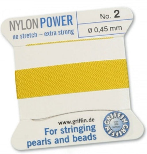 Nylon Bead Cord Yellow #2 - Default Title
