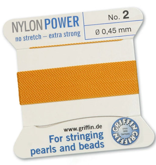 Nylon Bead Cord Amber #2 - Default Title