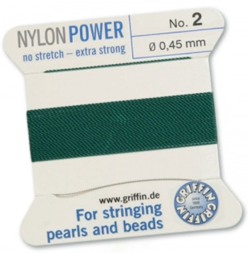 Nylon Bead Cord Green #2 - Default Title