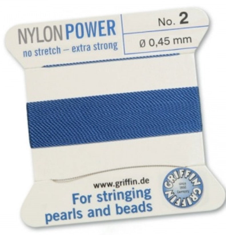 Nylon Bead Cord Blue #2 - Default Title