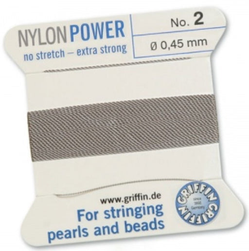 Nylon Bead Cord Gray #2 - Default Title