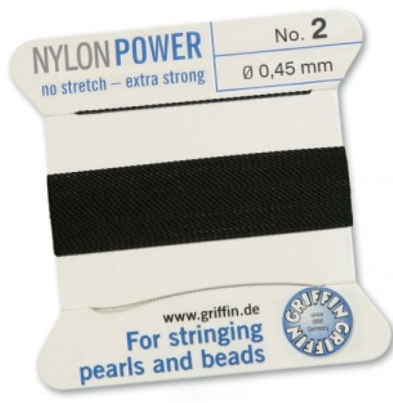 Nylon Bead Cord Black #2 - Default Title
