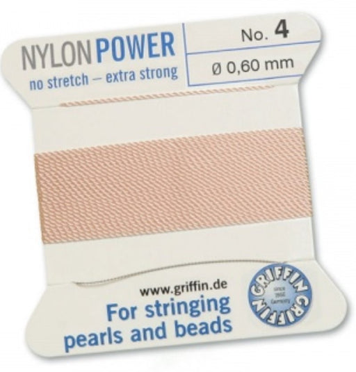 Nylon Bead Cord Pink #4 - Default Title