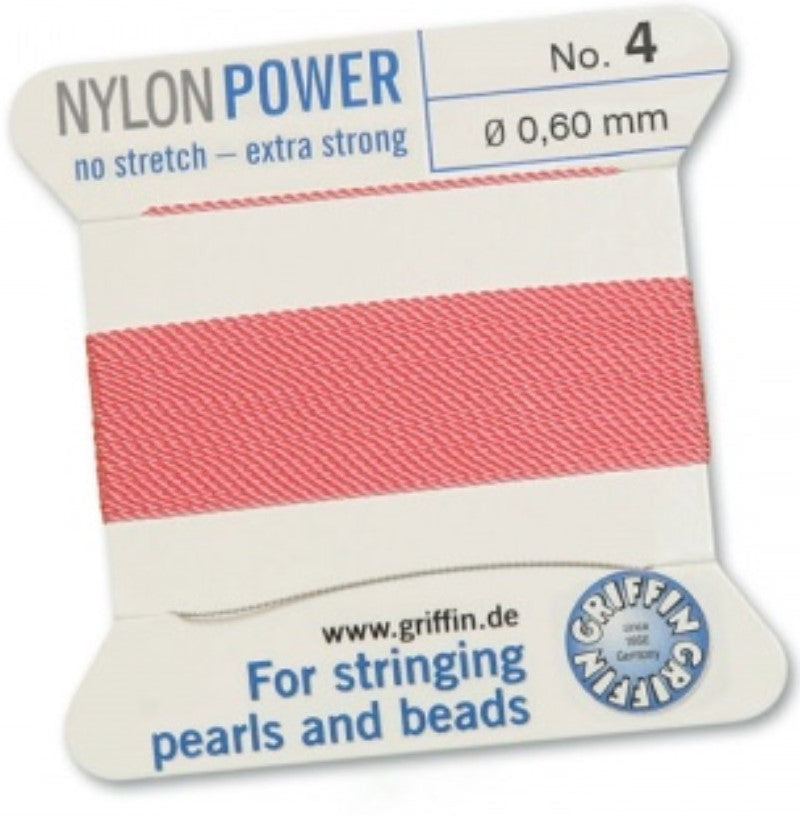 Nylon Bead Cord Dark Pink #4 - Default Title