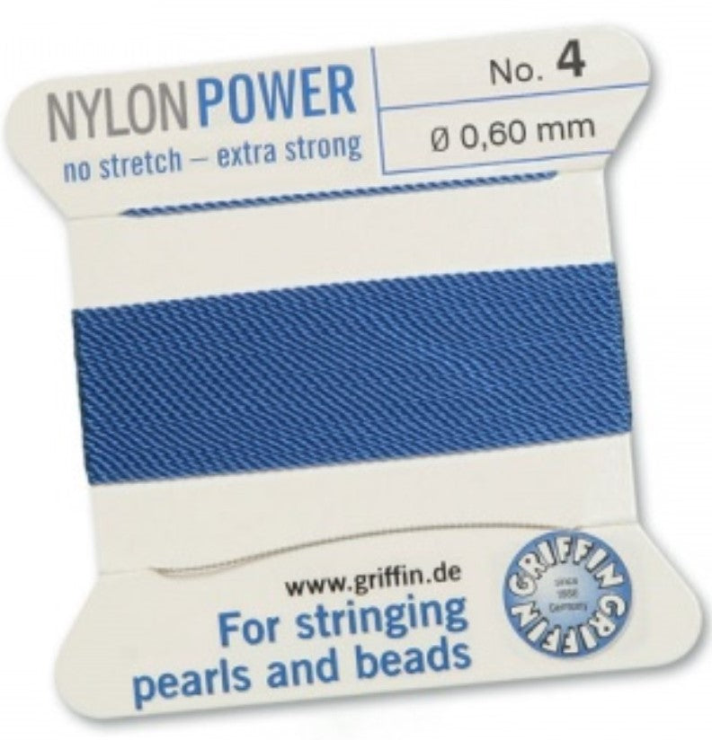 Nylon Bead Cord Blue #4 - Default Title