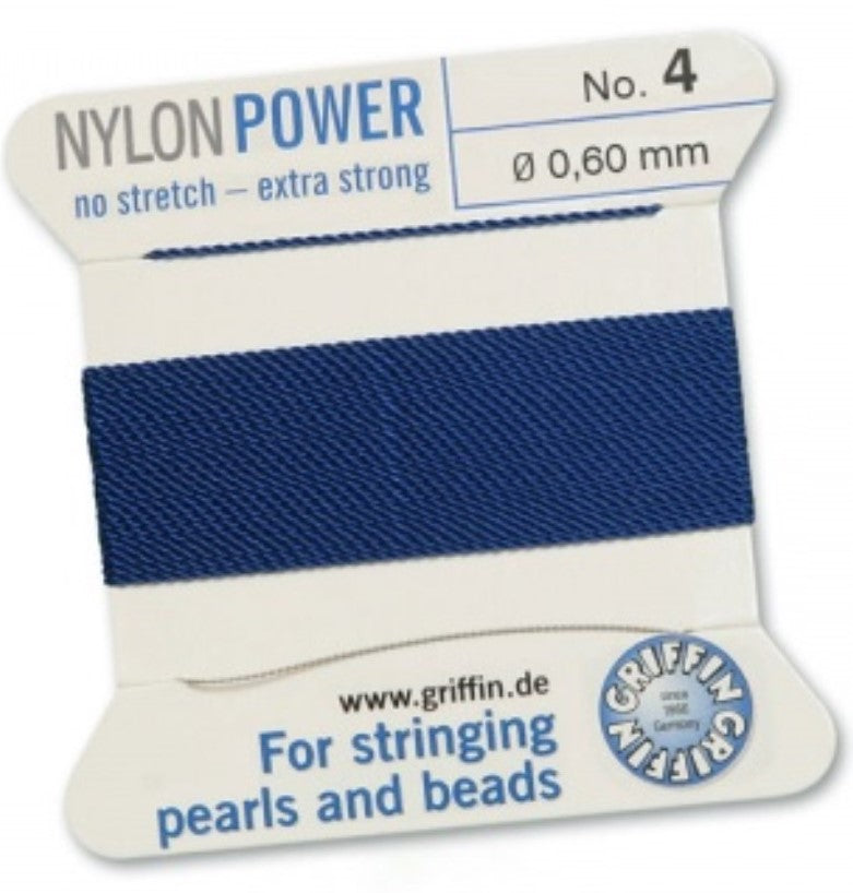 Nylon Bead Cord Dark Blue #4 - Default Title