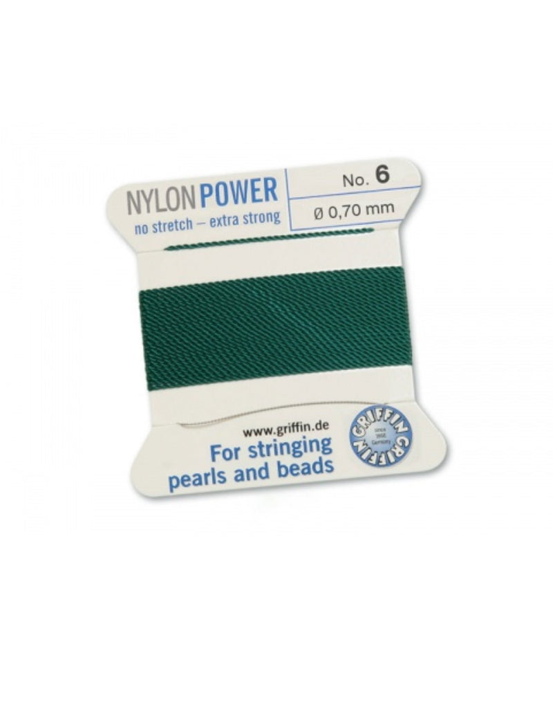 Nylon Bead Cord Green #6 - Default Title