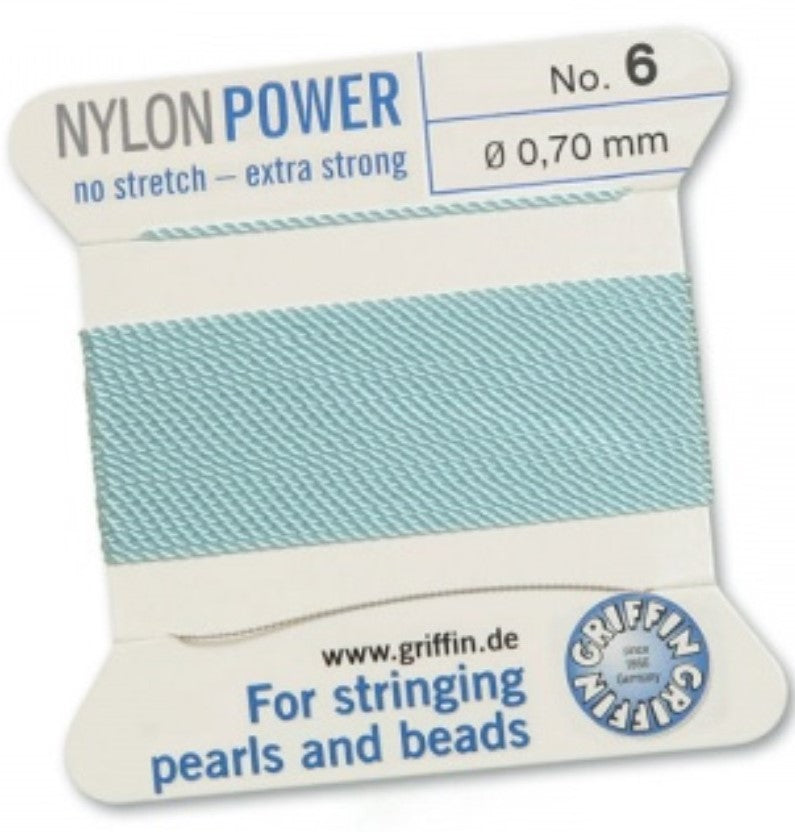 Nylon Bead Cord Turquoise #6 - Default Title