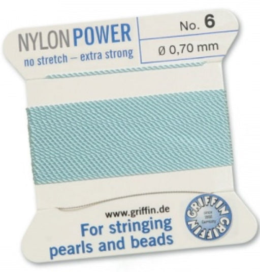 Nylon Bead Cord Turquoise #6 - Default Title
