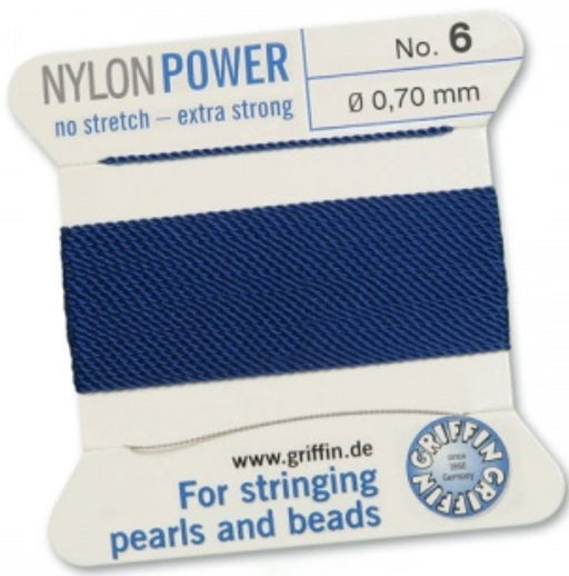 Nylon Bead Cord Dark Blue #6 - Default Title