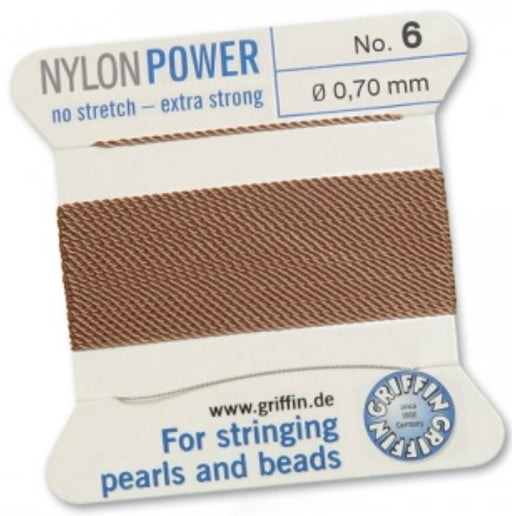Nylon Bead Cord Cornelian #06 - Default Title