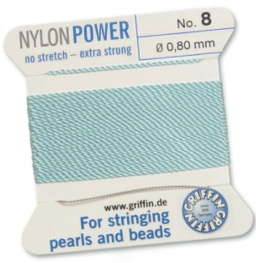 Nylon Bead Cord Turquoise #8 - Default Title