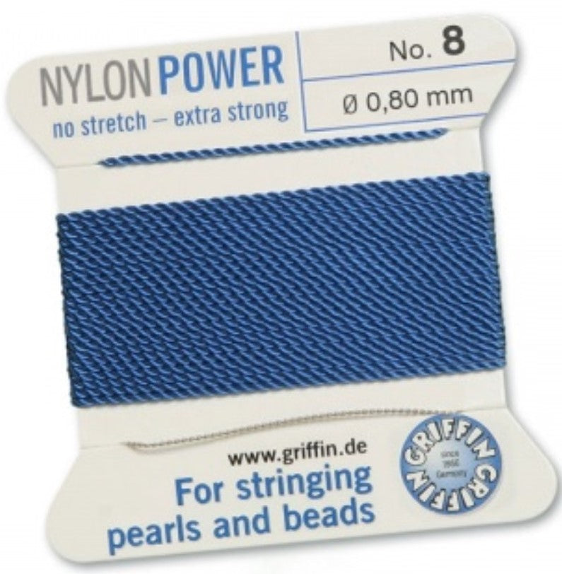 Nylon Bead Cord Blue #8 - Default Title