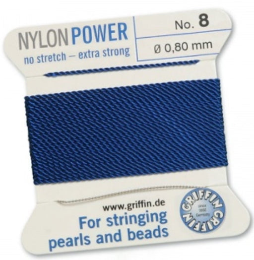 Nylon Bead Cord Dark Blue #8 - Default Title