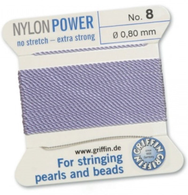 Nylon Bead Cord Lilac #08 - Default Title