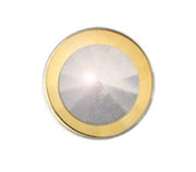 Faceted Pyramid Mineral Glass Mask Crystal - 18.0 mm - Gold
