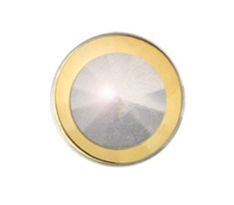 Faceted Pyramid Mineral Glass Mask Crystal - 18.0 mm - Gold
