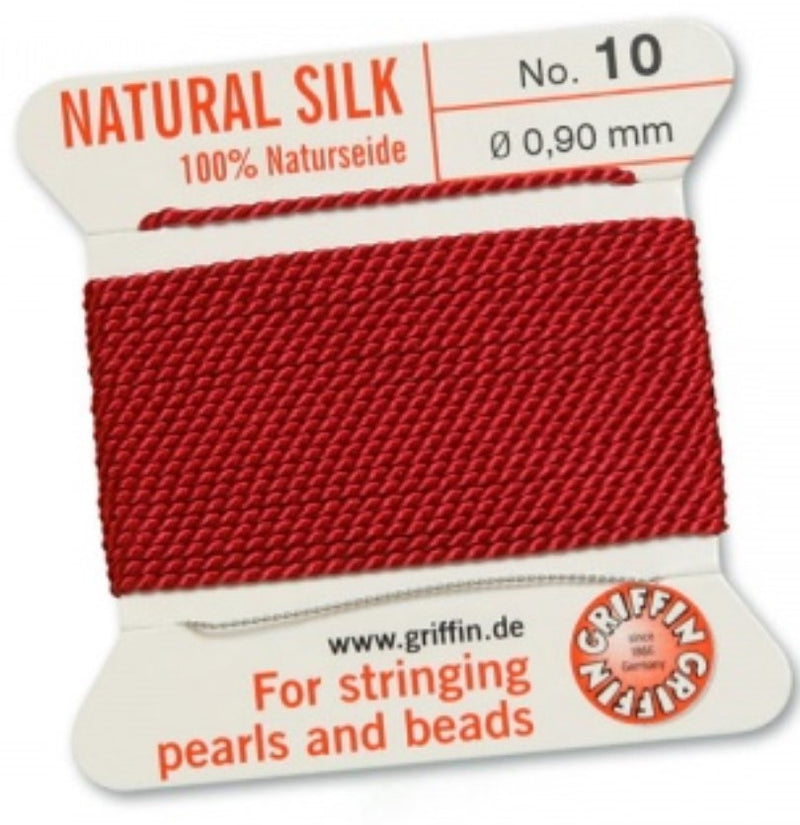 Silk Bead Cord Garnet #10 - Default Title