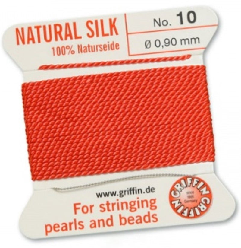 Silk Bead Cord Coral #10 - Default Title