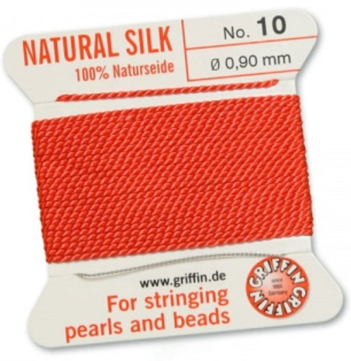 Silk Bead Cord Coral #10 - Default Title
