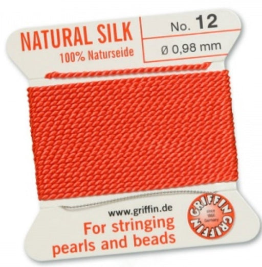Silk Bead Cord Coral #12 - Default Title
