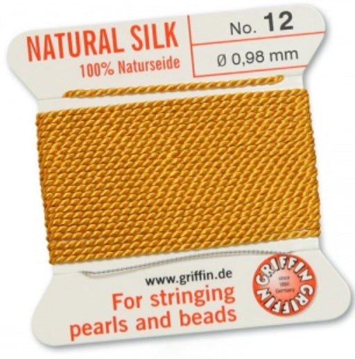 Silk Bead Cord Amber #12 - Default Title