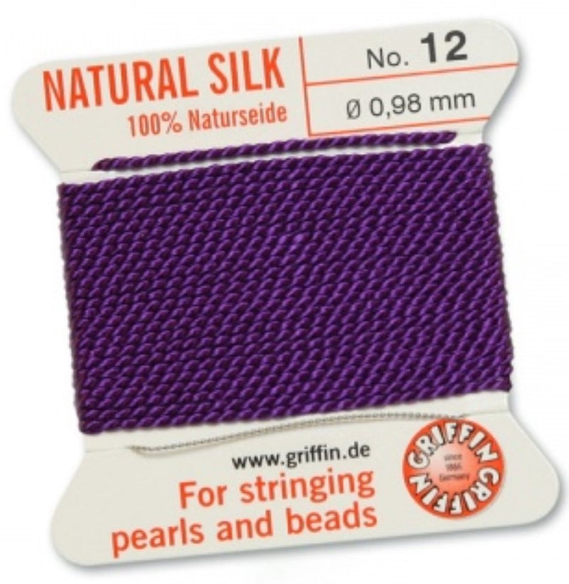 Silk Bead Cord Amethyst #12 - Default Title