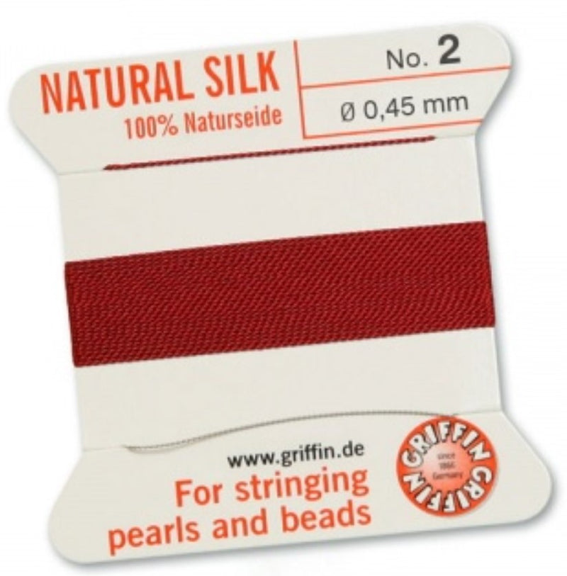 Silk Bead Cord Garnet #2 - Default Title