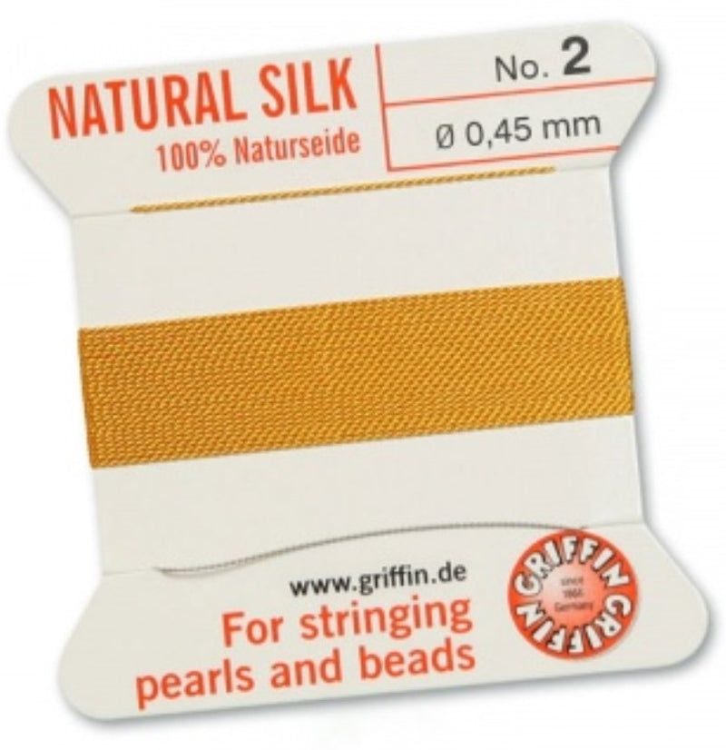 Silk Bead Cord Amber #2 - Default Title