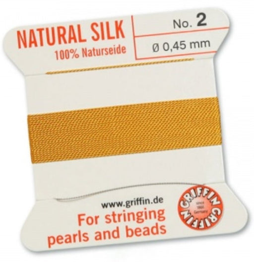 Silk Bead Cord Amber #2 - Default Title