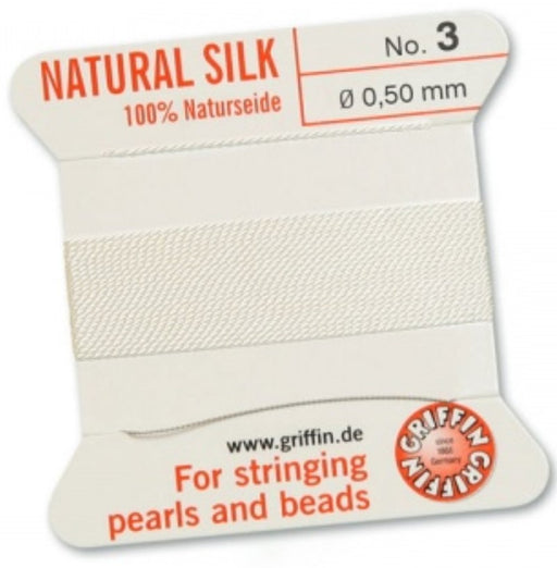 Silk Bead Cord White #3 - Default Title
