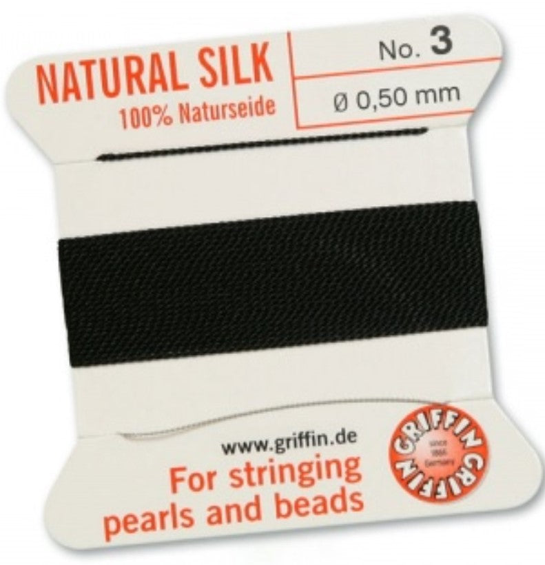 Silk Bead Cord Black #3 - Default Title