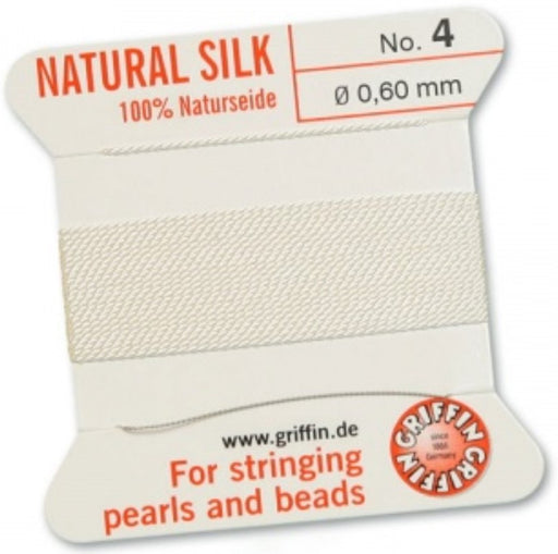 Silk Bead Cord White #4 - Default Title