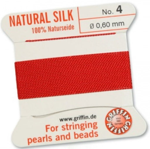 Silk Bead Cord Red #4 - Default Title