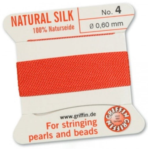Silk Bead Cord Coral #4 - Default Title