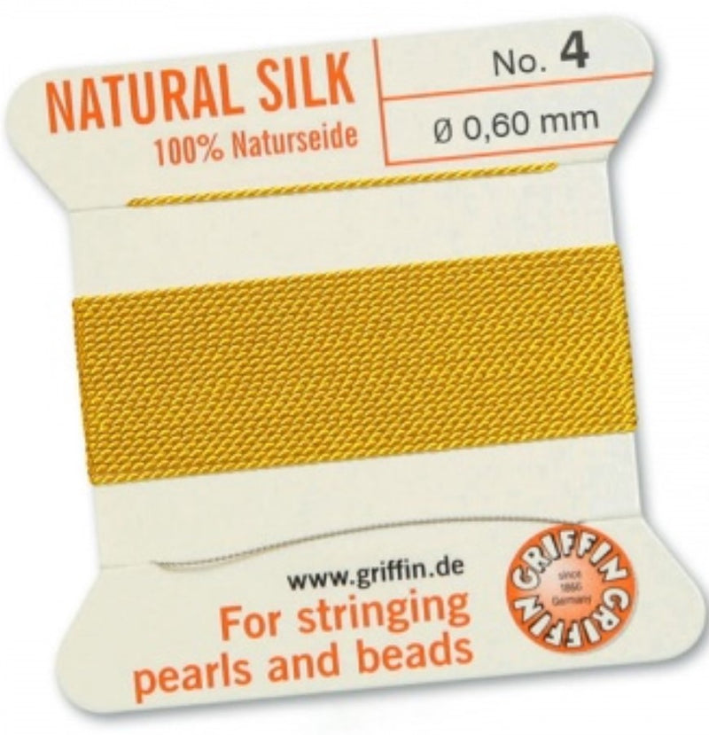 Silk Bead Cord Yellow #4 - Default Title