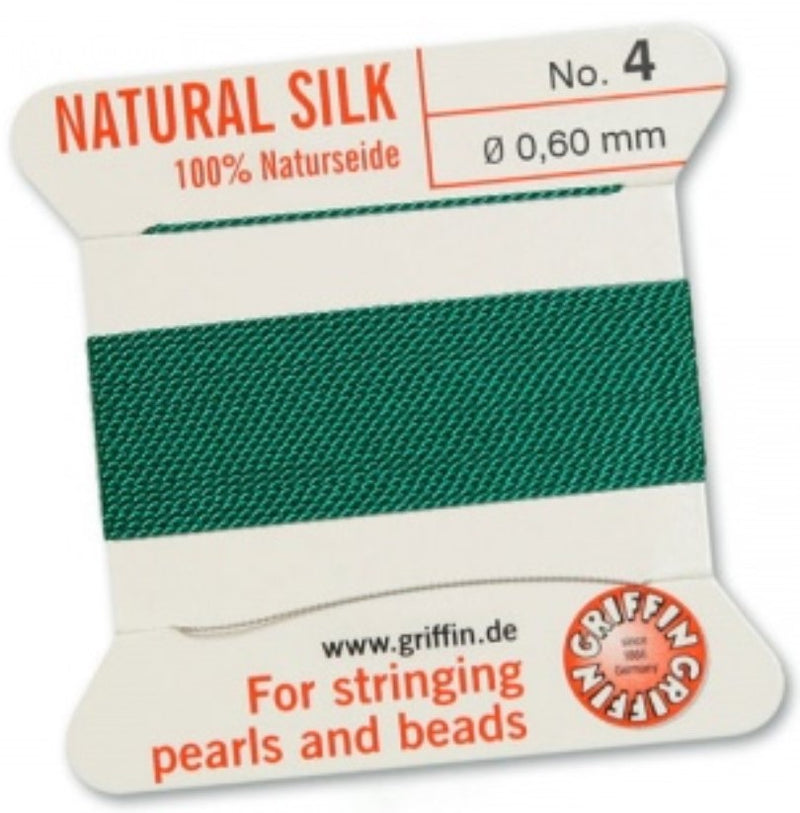 Silk Bead Cord Green #4 - Default Title