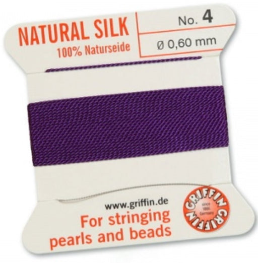 Silk Bead Cord Amethyst #4 - Default Title