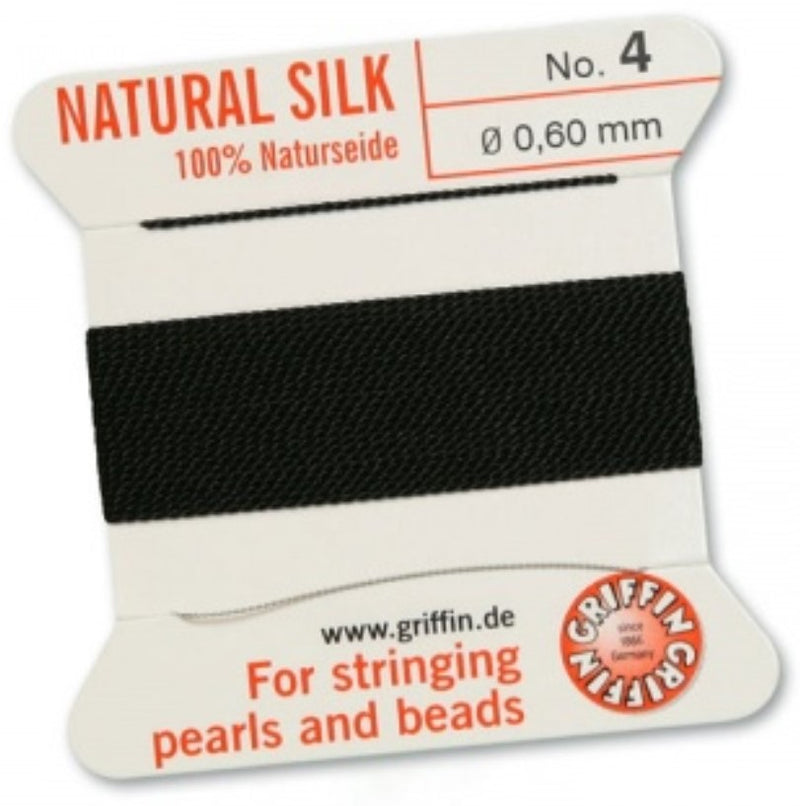 Silk Bead Cord Black #4 - Default Title
