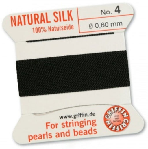 Silk Bead Cord Black #4 - Default Title