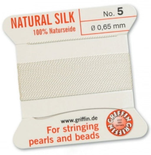 Silk Bead Cord White #5 - Default Title