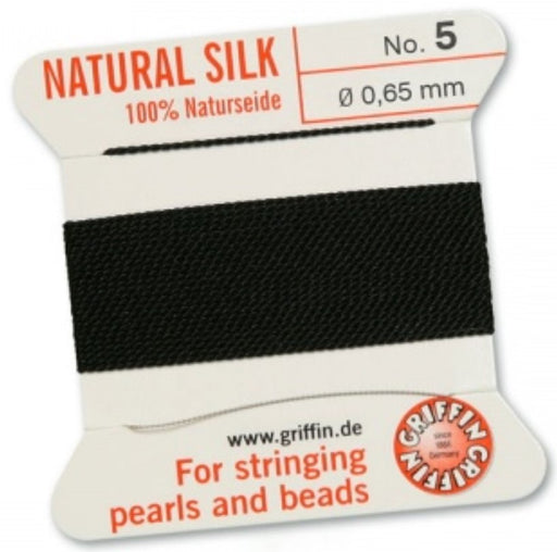 Silk Bead Cord Black #5 - Default Title
