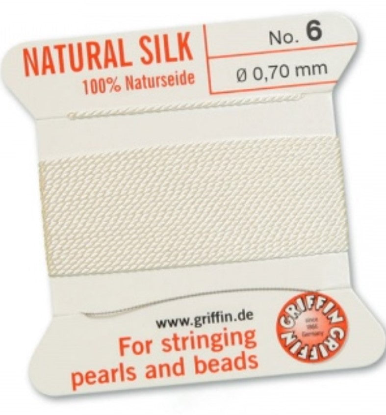 Silk Bead Cord White #6 - Default Title