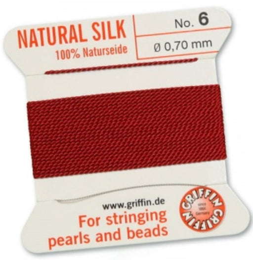 Silk Bead Cord Garnet #6 - Default Title