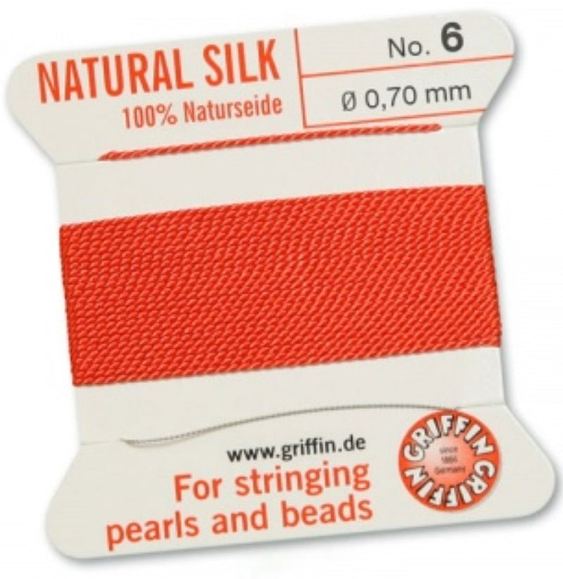 Silk Bead Cord Coral #6 - Default Title