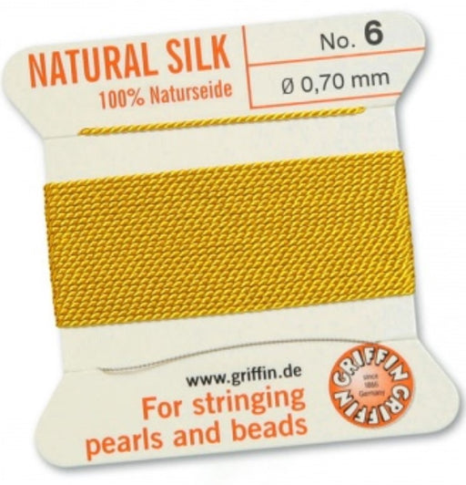 Silk Bead Cord Yellow #6 - Default Title