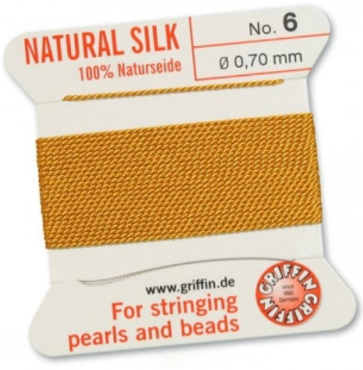 Silk Bead Cord Amber #6 - Default Title