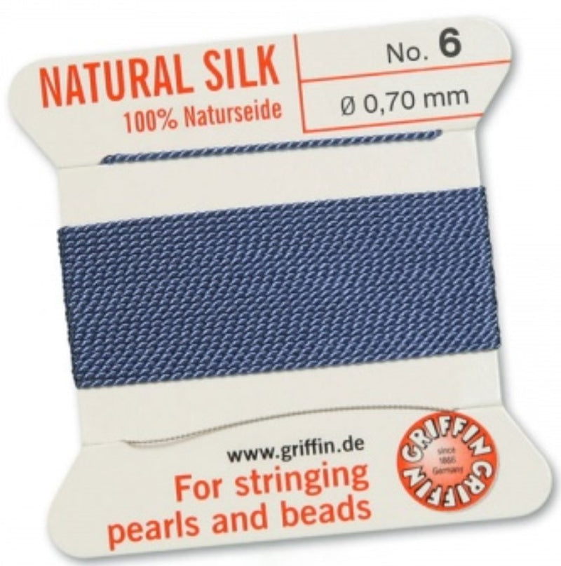 Silk Bead Cord Blue #6 - Default Title
